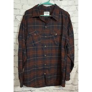 Mission Ridge Mens Flannel Shirt Long Sleeve Button Up Plaid XL